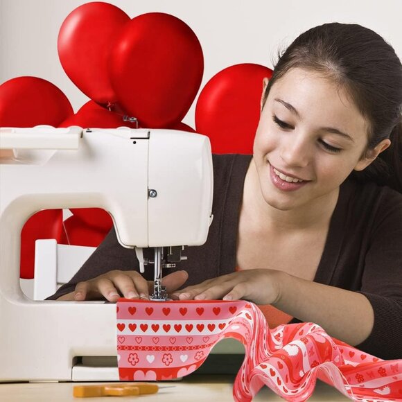 8 PCS Valentine Fabric Squares - Pink Cotton Quilting, Love & Floral Patterns fo - Picture 6 of 7